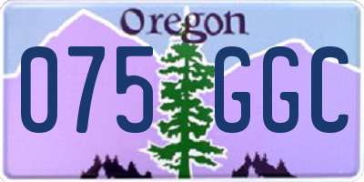 OR license plate 075GGC