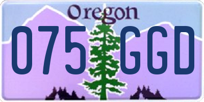 OR license plate 075GGD