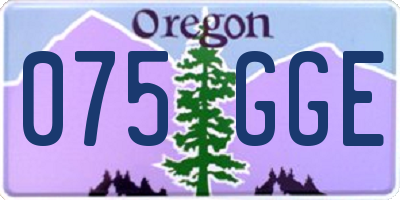 OR license plate 075GGE