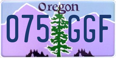 OR license plate 075GGF