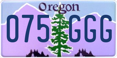 OR license plate 075GGG