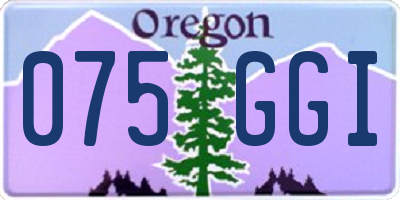 OR license plate 075GGI