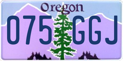 OR license plate 075GGJ