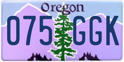 OR license plate 075GGK