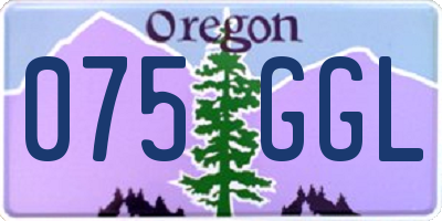 OR license plate 075GGL