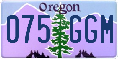 OR license plate 075GGM