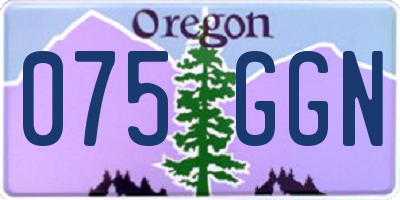 OR license plate 075GGN