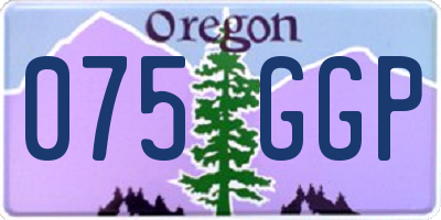 OR license plate 075GGP