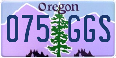 OR license plate 075GGS