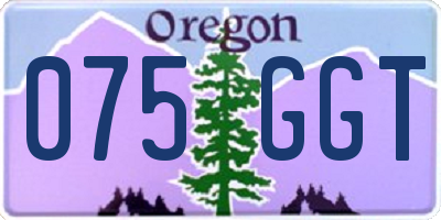 OR license plate 075GGT