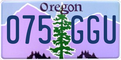 OR license plate 075GGU