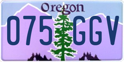 OR license plate 075GGV