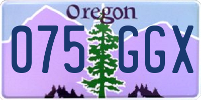 OR license plate 075GGX