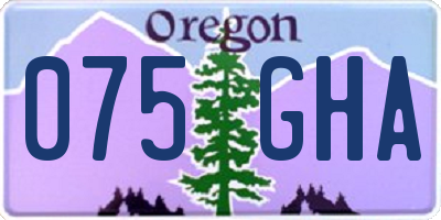 OR license plate 075GHA