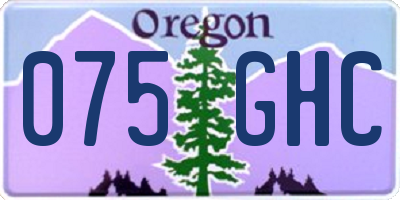 OR license plate 075GHC