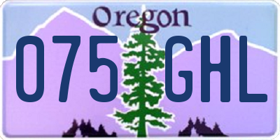OR license plate 075GHL