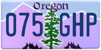 OR license plate 075GHP