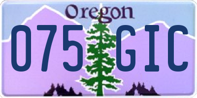 OR license plate 075GIC