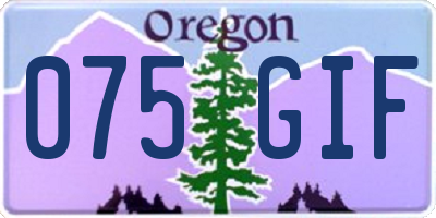 OR license plate 075GIF