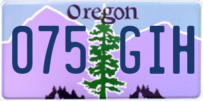 OR license plate 075GIH