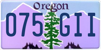 OR license plate 075GII
