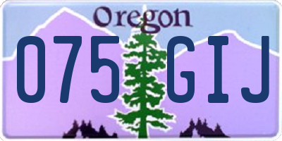 OR license plate 075GIJ