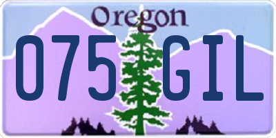 OR license plate 075GIL