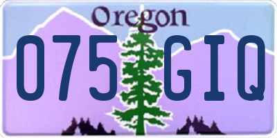 OR license plate 075GIQ