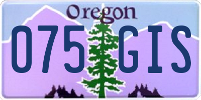 OR license plate 075GIS