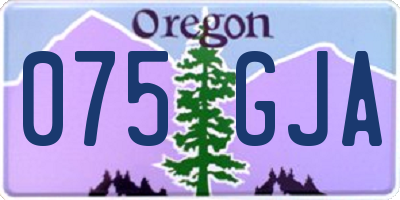 OR license plate 075GJA