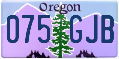 OR license plate 075GJB