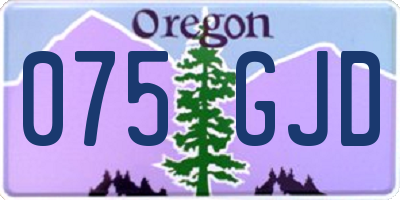 OR license plate 075GJD