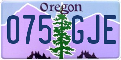 OR license plate 075GJE