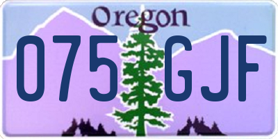 OR license plate 075GJF