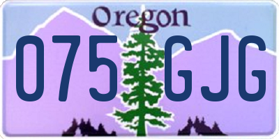 OR license plate 075GJG