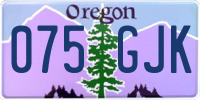 OR license plate 075GJK