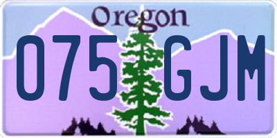 OR license plate 075GJM