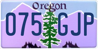 OR license plate 075GJP