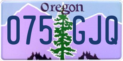 OR license plate 075GJQ