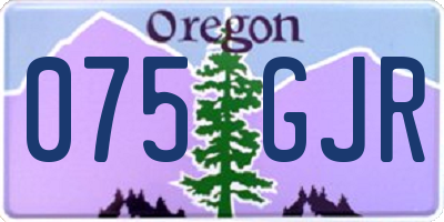 OR license plate 075GJR