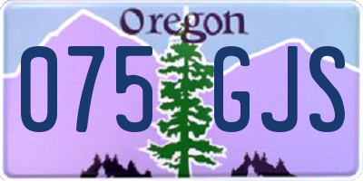 OR license plate 075GJS