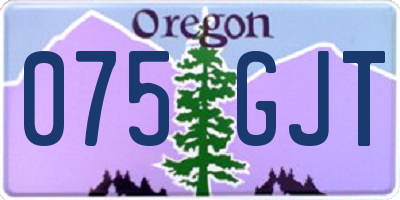 OR license plate 075GJT