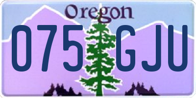 OR license plate 075GJU