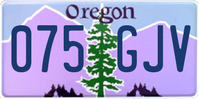OR license plate 075GJV