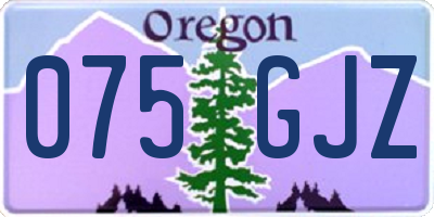 OR license plate 075GJZ