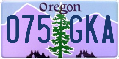 OR license plate 075GKA