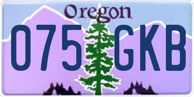 OR license plate 075GKB