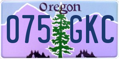 OR license plate 075GKC