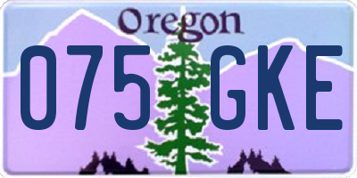 OR license plate 075GKE