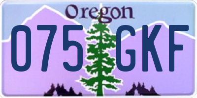 OR license plate 075GKF